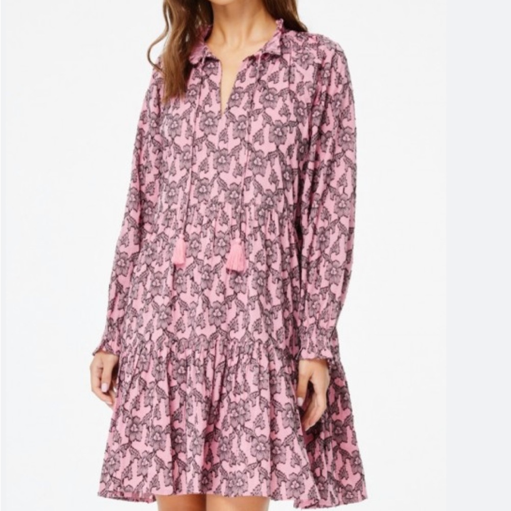Roller Rabbit Jani Dress pink and Black Large